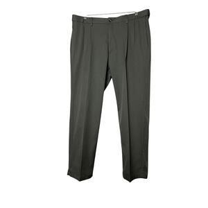 Gray Dress Pants 38x29 Classic Fit Pleated Cool Right Flex Mens Slacks